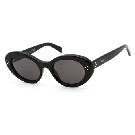 celine cl40019ı black grey sunglasses|CELINE CL40193I 01A Black Oval Sunglasses With Grey Lenses .